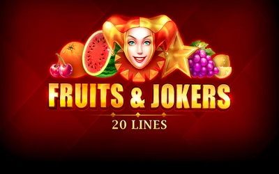 Fruits & Jokers: 20 lines social slot game screen
